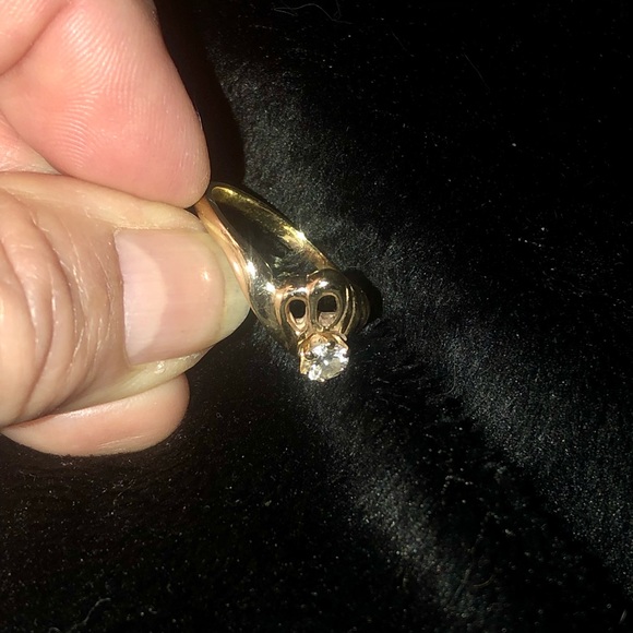 Diamond ring 14 k - Picture 1 of 8